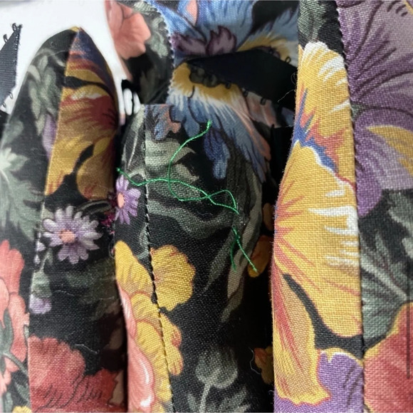Vintage Handmade Floral Stuffed Perched  Cat Decor Kitty Cat - Picture 9 of 13